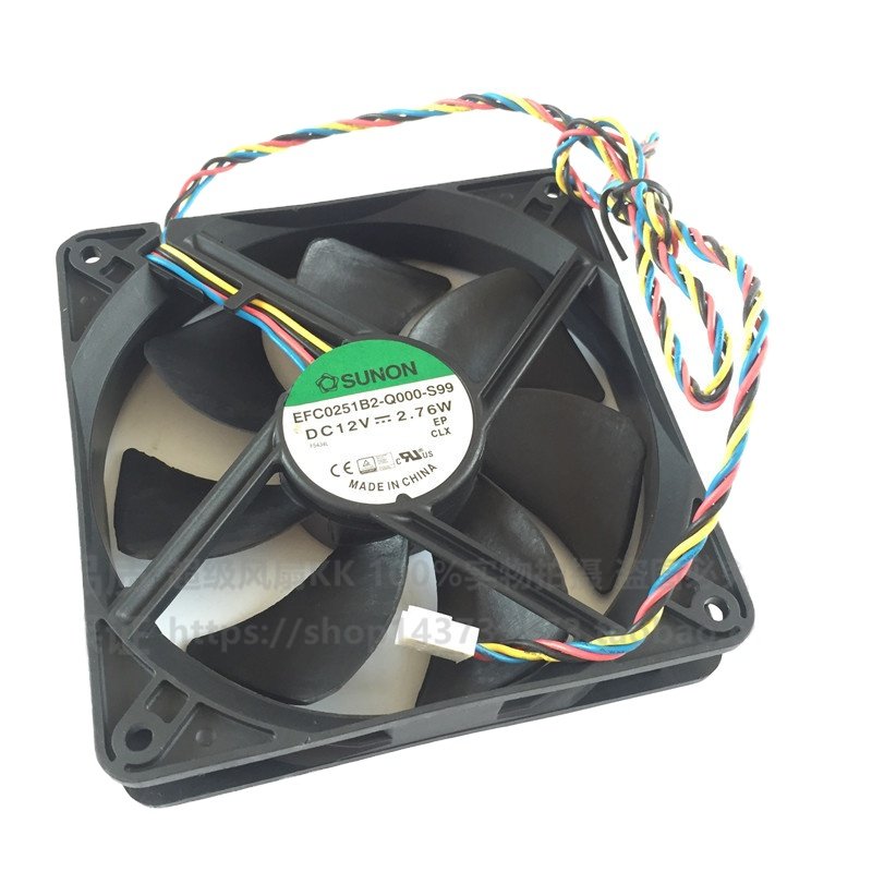 Sunon 12cm EFC0251B2-Q000-S99 12V 2.76W 4-Wire Pwm Cooling Fan